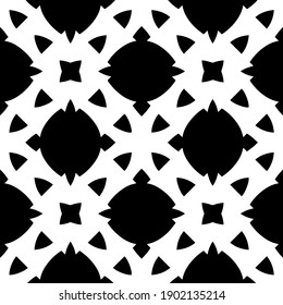 Black and white pattern. Abstract seamless geometric pattern.