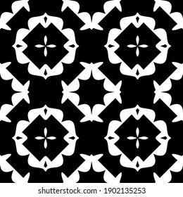 Black and white pattern. Abstract seamless geometric pattern.