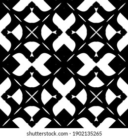 Black and white pattern. Abstract seamless geometric pattern.