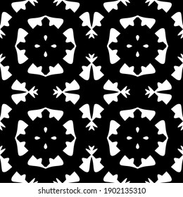Black and white pattern. Abstract seamless geometric pattern.