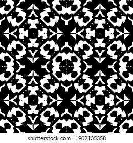 Black and white pattern. Abstract seamless geometric pattern.