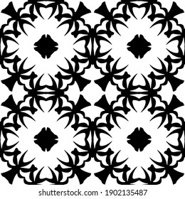 Black and white pattern. Abstract seamless geometric pattern.