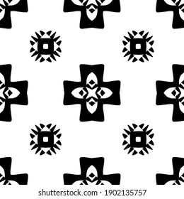Black and white pattern. Abstract seamless geometric pattern.