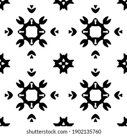 Black and white pattern. Abstract seamless geometric pattern.