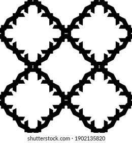 Black and white pattern. Abstract seamless geometric pattern.
