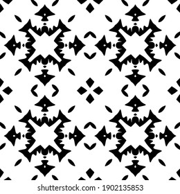 Black and white pattern. Abstract seamless geometric pattern.