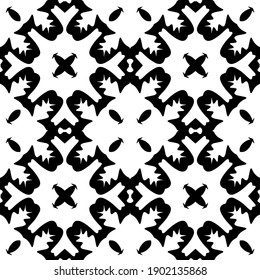 Schwarz-Weiß-Muster. Abstraktes, nahtloses geometrisches Muster.