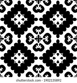 Black and white pattern. Abstract seamless geometric pattern.