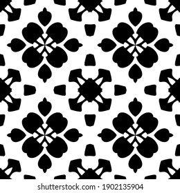 Black and white pattern. Abstract seamless geometric pattern.