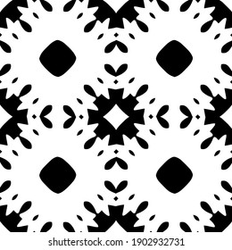 Black and white pattern. Abstract seamless geometric pattern.