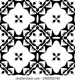 Black and white pattern. Abstract seamless geometric pattern.