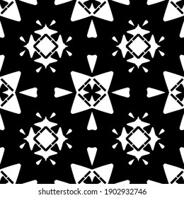 Black and white pattern. Abstract seamless geometric pattern.