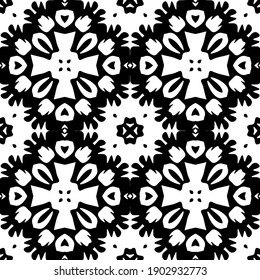 Black and white pattern. Abstract seamless geometric pattern.