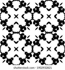 Schwarz-Weiß-Muster. Abstraktes, nahtloses geometrisches Muster.