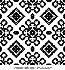Black and white pattern. Abstract seamless geometric pattern.