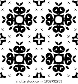 Black and white pattern. Abstract seamless geometric pattern.