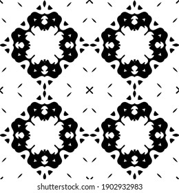 Black and white pattern. Abstract seamless geometric pattern.