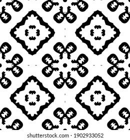 Black and white pattern. Abstract seamless geometric pattern.