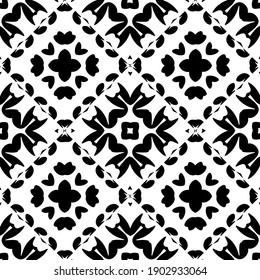 Black and white pattern. Abstract seamless geometric pattern.