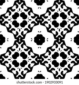 Schwarz-Weiß-Muster. Abstraktes, nahtloses geometrisches Muster.