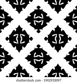 Black and white pattern. Abstract seamless geometric pattern.