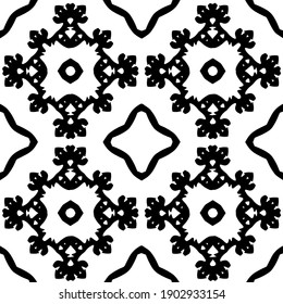 Black and white pattern. Abstract seamless geometric pattern.
