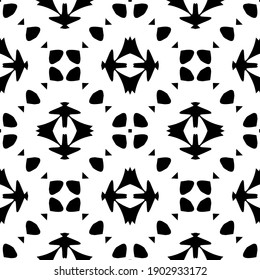Black and white pattern. Abstract seamless geometric pattern.