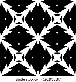 Black and white pattern. Abstract seamless geometric pattern.