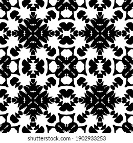 Black and white pattern. Abstract seamless geometric pattern.