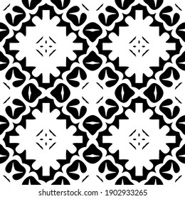 Black and white pattern. Abstract seamless geometric pattern.