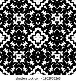Black and white pattern. Abstract seamless geometric pattern.