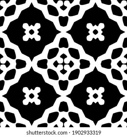 Black and white pattern. Abstract seamless geometric pattern.