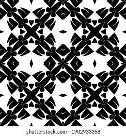 Black and white pattern. Abstract seamless geometric pattern.