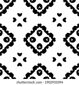 Black and white pattern. Abstract seamless geometric pattern.