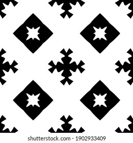 Black and white pattern. Abstract seamless geometric pattern.