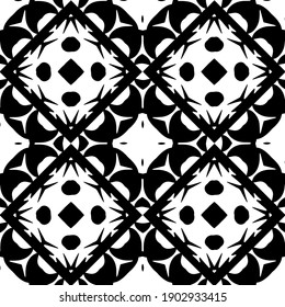 Black and white pattern. Abstract seamless geometric pattern.