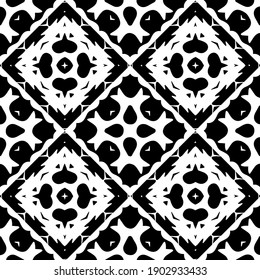 Black and white pattern. Abstract seamless geometric pattern.