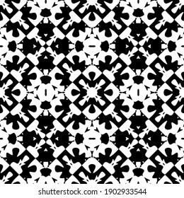 Black and white pattern. Abstract seamless geometric pattern.