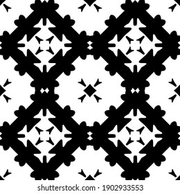 Black and white pattern. Abstract seamless geometric pattern.