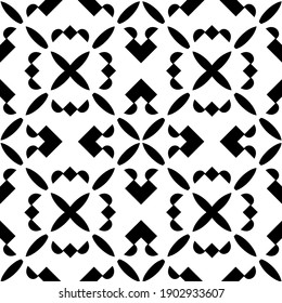 Black and white pattern. Abstract seamless geometric pattern.