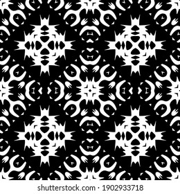 Black and white pattern. Abstract seamless geometric pattern.