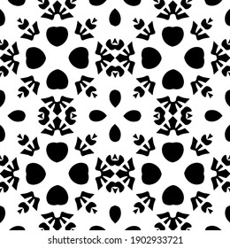 Black and white pattern. Abstract seamless geometric pattern.