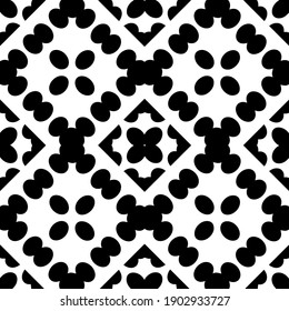 Schwarz-Weiß-Muster. Abstraktes, nahtloses geometrisches Muster.