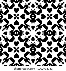 Black and white pattern. Abstract seamless geometric pattern.