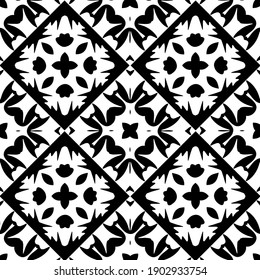 Black and white pattern. Abstract seamless geometric pattern.