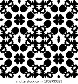 Black and white pattern. Abstract seamless geometric pattern.