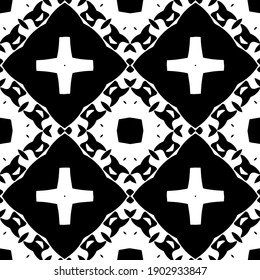 Black and white pattern. Abstract seamless geometric pattern.