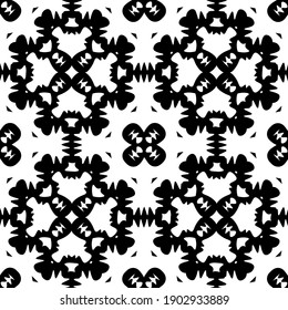 Black and white pattern. Abstract seamless geometric pattern.