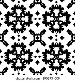 Black and white pattern. Abstract seamless geometric pattern.