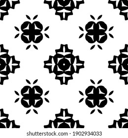 Black and white pattern. Abstract seamless geometric pattern.